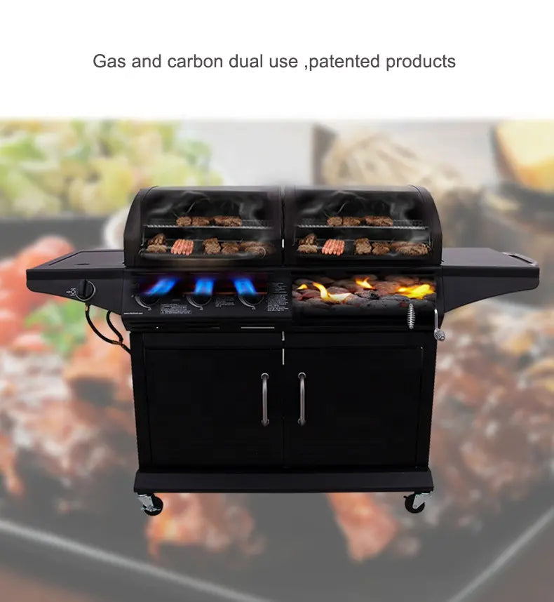 Homemade High Standard Stainless Steel Outdoor Garden High End Auto Ignition 3 Burners Gas Bbq Grill Barbecue BBQ